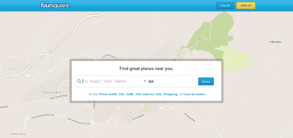 Foursquare: nuovo look per la versione desktop e utilizzo senza registrazione