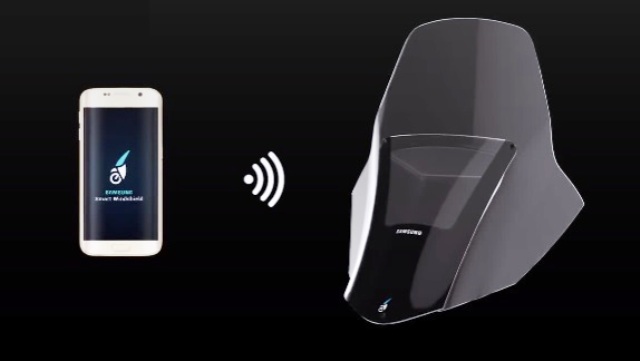 Samsung revelou “Smart Windshield” novo conceito para levar conectividade a motos