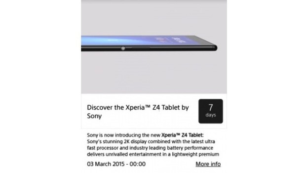 sony xperia z4 tablet