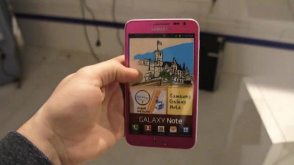 CeBIT 2012: avvistato Galaxy Note in rosa